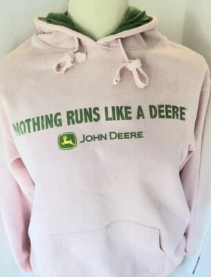 Pre-Owned Pink Ladies John Deere Hoodie Size Large - Image 1 of 4