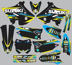 Decals for Suzuki RM250 RM 250 GRAPHICS 2001-2012 POLISPORT RESTYLE plastic - Bild 1 von 1