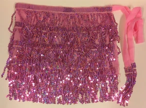 Women’s Sequin And Chiffon Pink Wrap Around Skirt one size fits most - Picture 1 of 7
