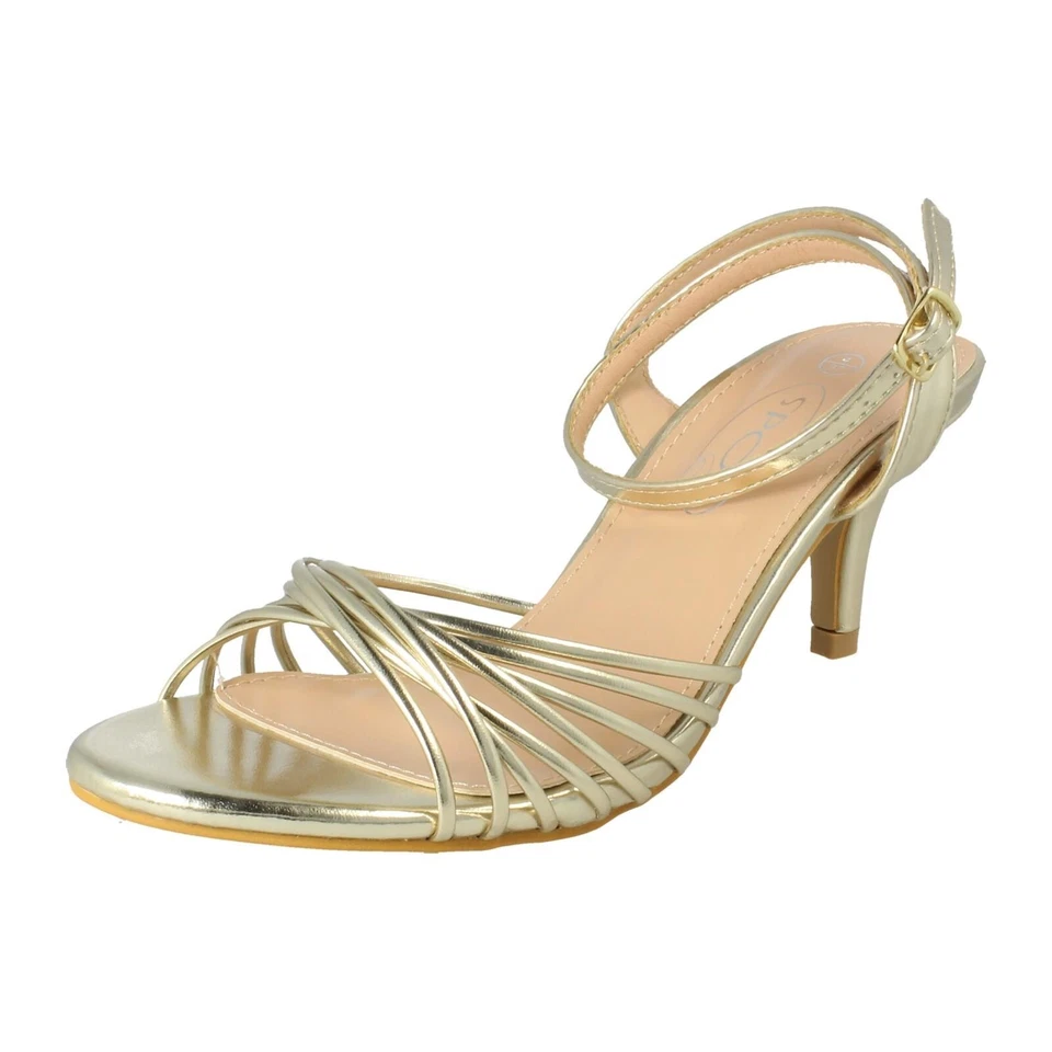 Sandalias De Noche Con Tiras Spot On Para Damas - F1R2115 - Imagen 1 de 1