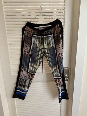 Pantalones de tiro medio cónicos con cordón abstracto Clover Canyon para mujer blancos talla S Foto 1 de 3