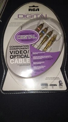 RCA 24K RGB Component Video Optical SPDIF Toslink Digital Audio Cable 6' DT6CHP - Image 1 of 3