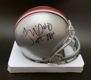 Troy Smith SIGNED Ohio Buckeyes Mini Helmet + Heisman 2006 PSA/DNA AUTOGRAPHED  - Picture 1 of 2