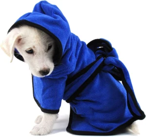 Microfiber Dog Bathrobe, Quick Drying Pet Bath Robe, Pets Super Absorbent Towel - Picture 1 of 12