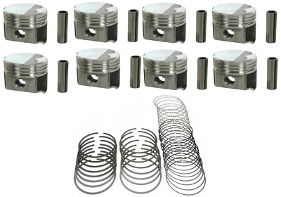 Pistones de techo plano forjados Speed Pro + anillos fundidos para Chrysler Dodge 340 040 1968-71 Foto 1 de 4