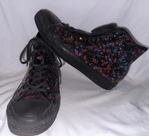 Converse CTAS Chuck Sequins Bling High Womens Sz.8.5 Athletic Sneakers 562443C - Picture 1 of 12