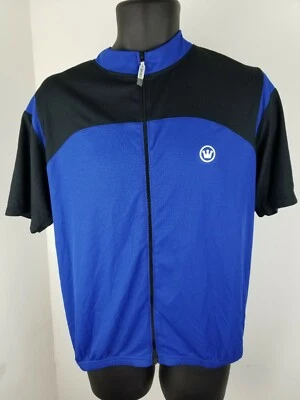 Jersey de Ciclismo Canari Cremallera Completa Poliéster Azul Negro 2 Bolsillos Traseros Ver Descripción Foto 1 de 4