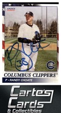 Randy Choate 2003  Choice Columbus Clippers #6 TTM/IP Signed Autographed