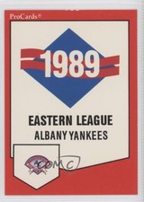 1989 ProCards Minor League Team Sets Checklist Albany Yankees Checklist #313