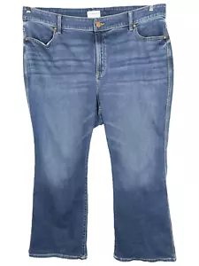 Lane Bryant Plus Size 26 Jeans High Rise Blue Flare Wide Leg Flex Magic 958 - Picture 1 of 8