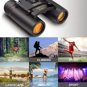 8XBinoculars 30X60 Mini Waterproof Clear Low Light Vision with Red Plated Film - Picture 1 of 10