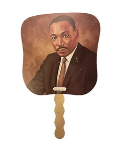 Vintage Martin Luther King JR Holzgriff Ventilator Karton NAACP New York Conv. 1988 - Bild 1 von 5