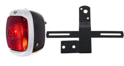 1940-53 Chevy GMC Truck Black Housing Left Hand 12V Taillight Black Bracket - Image 1 of 4