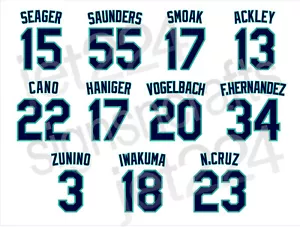 Seattle Mariners DECAL STICKER 2010s Hernandez Seager Cruz Cano Haniger Saunders - Picture 1 of 24