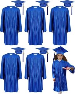 6 Set Preschool Graduation Cap and Gown Set Kindergarten Grad Gowns Children Gra - Picture 1 of 12