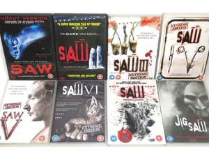 Saw 1-8 DVD Collection Bundle Jigsaw Tobin Bell Splatter Horror Thriller Movies - Picture 1 of 22
