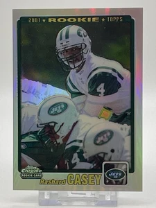 2001 Topps Chrome Rookie Card #254 Rashard Casey QB New York Jets 997/999 - Foto 1 di 3