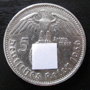 GERMANY, THIRD REICH - 5 MARK 1936 A UNC KM# 94 - Imagen 1 de 2