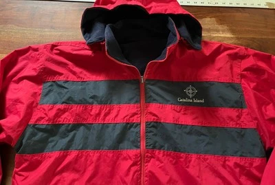 Chaqueta Catalina Island para hombre talla XXL roja con capucha forro polar cremallera capucha Foto 1 de 4