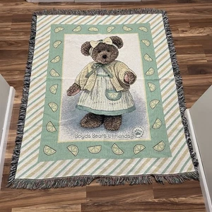BOYDS Bears & Friends Beary Fresh Lemonade Throw Blanket 68X51 - Picture 1 of 6