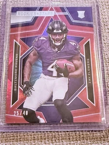 Panini Rookies & Stars Rookies Zay Flowers #200 2023 rojo azul/40 (RC) muy raro - Imagen 1 de 2