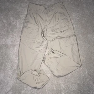 Royal Robbins Beige Zip Off Legs 100% Nylon Cargo Pants Shorts Women's 10 - Picture 1 of 15