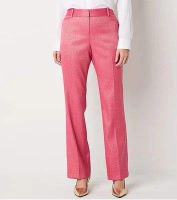 Liz Claiborne Women's Frozen Berry Metallic Contoured Waistband Trouser Sz 8 NWT - Image 1 of 4