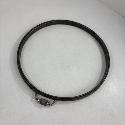 7” Round Vintage Adjusto Tension Wheel, Cork Lined Metal Embroidery Hoop - Image 1 of 4