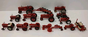 ERTL Case IH Farmall Massey Harris Ferguson Tractor Lot Implements 1/64 Scale - Picture 1 of 8
