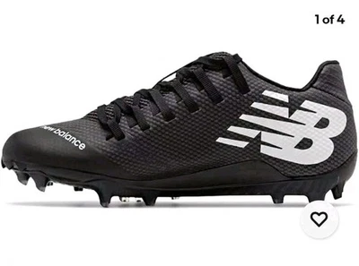 New Balance Women's Burn X Low Lacrosse Cleats WBURNXLB Black/Grey/White Sz 9.5 - Image 1 of 4