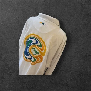 COOGI Creme und Grün Strickwaren Bestickt POLO HERREN 4XL - Bild 1 von 9