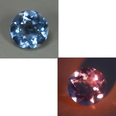 4.34 Cts_Round Brilliant Cut_100 % Natural Unheated Color Change Fluorite - Image 1 of 4