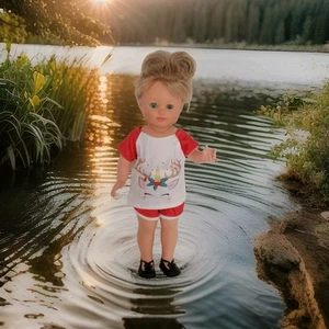 T-shirt Short turban Poupée modes  travaux 40 cm petit colin, Gègè  Bella Raynal - Picture 1 of 24