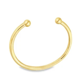 Brazalete de par hueco de oro amarillo de 9 quilates - 16,5 cm - 9,8 g - Imagen 1 de 4