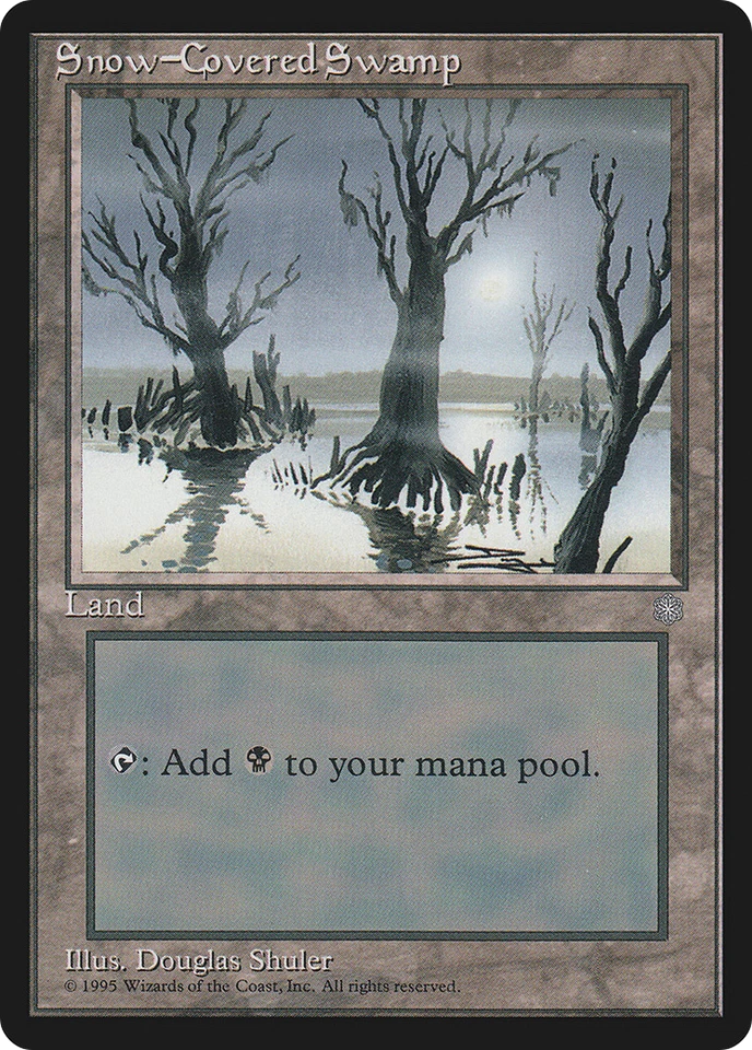 Snow-Covered Swamp #351 (Damaged) Ice Age ICE Magic MTG - Image 1 of 1