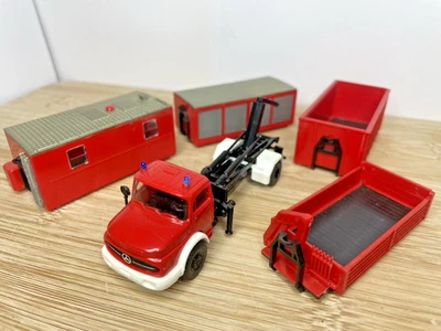 Preiser 35014 veicolo intercambiabile WAF ribaltabile Meiller vigili del fuoc... - Immagine 1 di 4