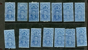U.S. 20cent CIGARETTES TAX REVENUES SERIES 111,112,113 & 114 LOT of 14 - Picture 1 of 4