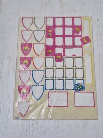 Vintage Lego Yellow Castle 375 6075 ORIGINAL Stickers Sheet USED Decals SEE PICS
