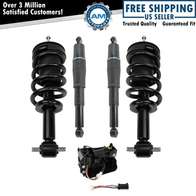 Struts Air Shocks & Compressor For 7-14 Avalanche Suburban Tahoe Yukon Escalade - Imagem 1 de 4