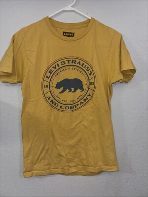 Camiseta Levi's Para Hombre Manga Corta Cuello Redondo Gráfico Logo Pequeña Amarilla  Foto 1 de 4