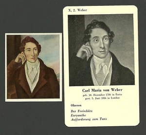 Carl Maria von Weber Deutscher Komponist Dirigent Pianist Fab Card Collection - Bild 1 von 1