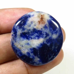 Blue Sodalite Gems 29mm Polished Smooth Round 34Cts Natural Sodalite Cabs SL-143 - Picture 1 of 11