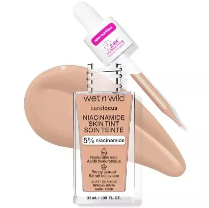 wetnwild Bare Focus Skin Tint 5% Niacinamide Enriched Buildable Sheer Light..153 - Image 1 of 4