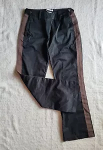 SABA Black Medium Rise Pans Brown Trim Size 10 - Picture 1 of 6