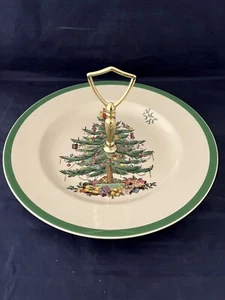Spode ÁRBOL DE NAVIDAD Manejo Central Bandeja para Servir Plato 10 1/2" Inglaterra - Imagen 1 de 3