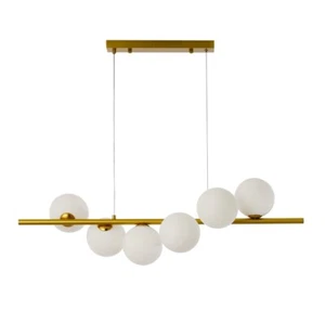Lampadario a Sospensione 6xG9 Sfere Vetro 13CM Bronzo Portalampada Interno IP20 - Foto 1 di 5