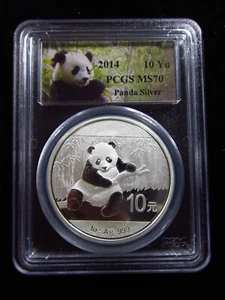 China 10 Yuan 2014 1 Oz Silver PCGS MS70 2597i Chinese Panda 中国 Slab Coin - Picture 1 of 5
