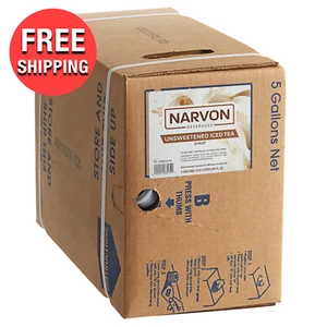 Unsweetened Iced Tea Flavor Beverage Concentrate Soda Syrup 5 Gallon Bag in Box - Picture 1 of 12