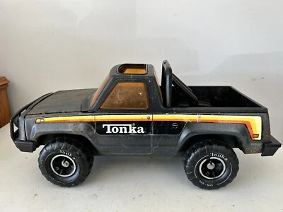 Camioneta pickup Tonka vintage 1979 metal gris metálico oscuro cuello áspero MR-970 Foto 1 de 4