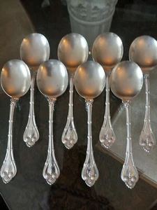 8 Stck. Whiting Mfg Co 1894 Empire Sterlingsilber Gumbo Suppenlöffel - selten - Bild 1 von 8